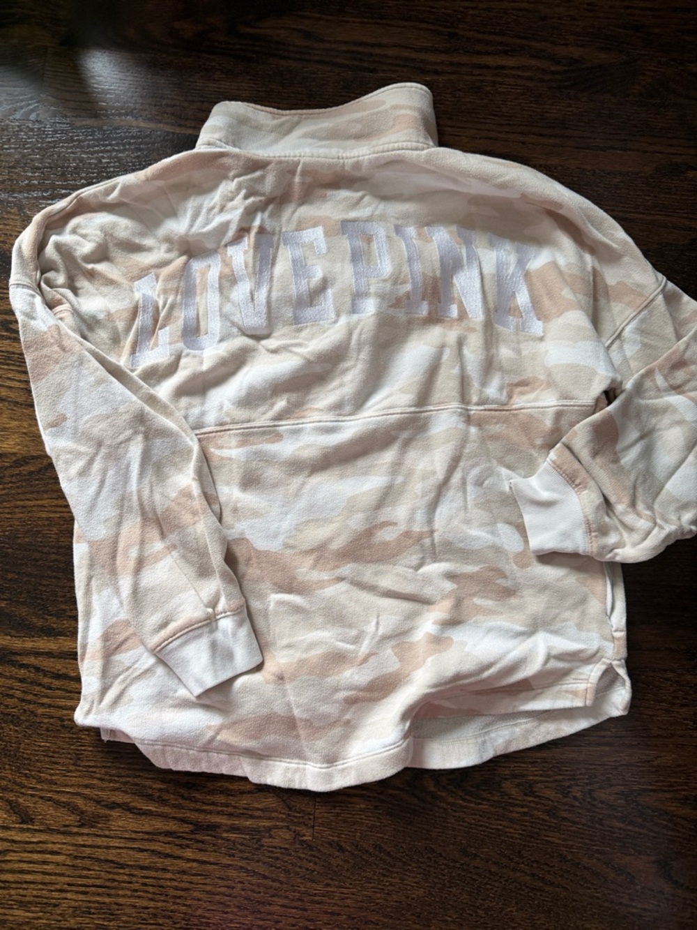 Victoria’s Secret pink camo quarter zip sweatshirt xs - Picture 4 of 4